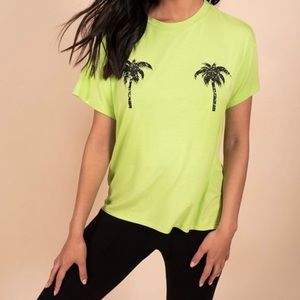 Kittenish palm tree tee